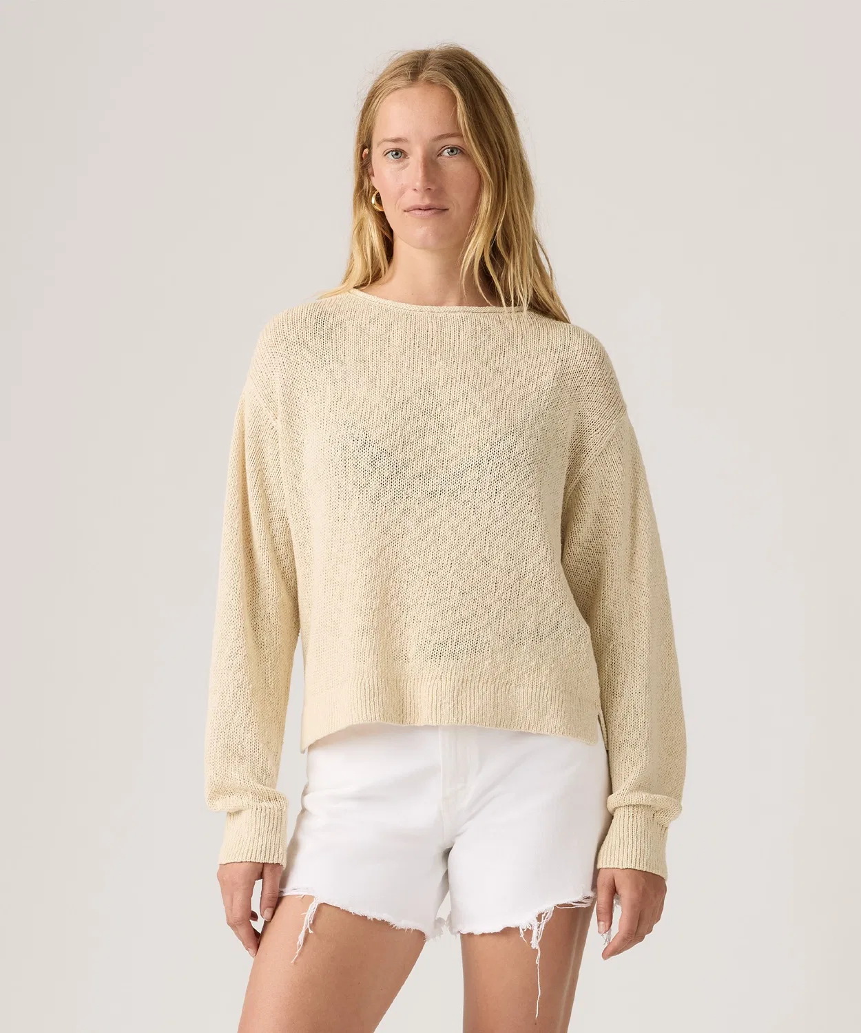 Женский джемпер Levi's LAETITIA букле, белый