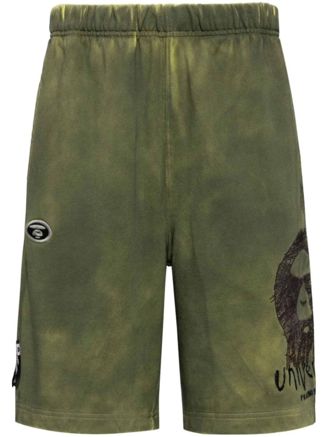 

AAPE BY *A BATHING APE спортивные шорты с вышитым логотипом, желтый