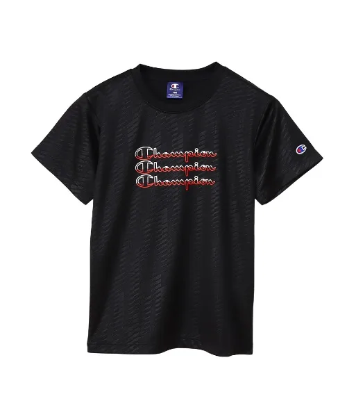 Детская футболка Champion SHORT SLEEVE T-SHIRT с быстрой сушкой чёрная