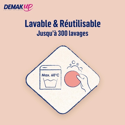 Средство для снятия макияжа Demakup — Demak'up Смываемое и многоразовое , % органический хлопок ‎ — фото 2