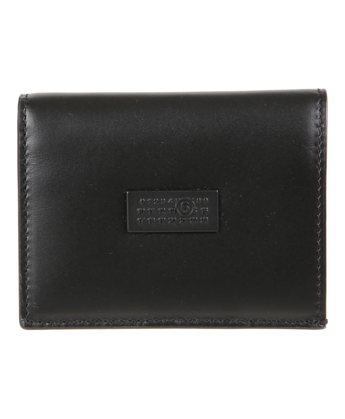 

Компактный кожаный кошелек с застежкой-кнопкой Mm6 Maison Margiela, черный