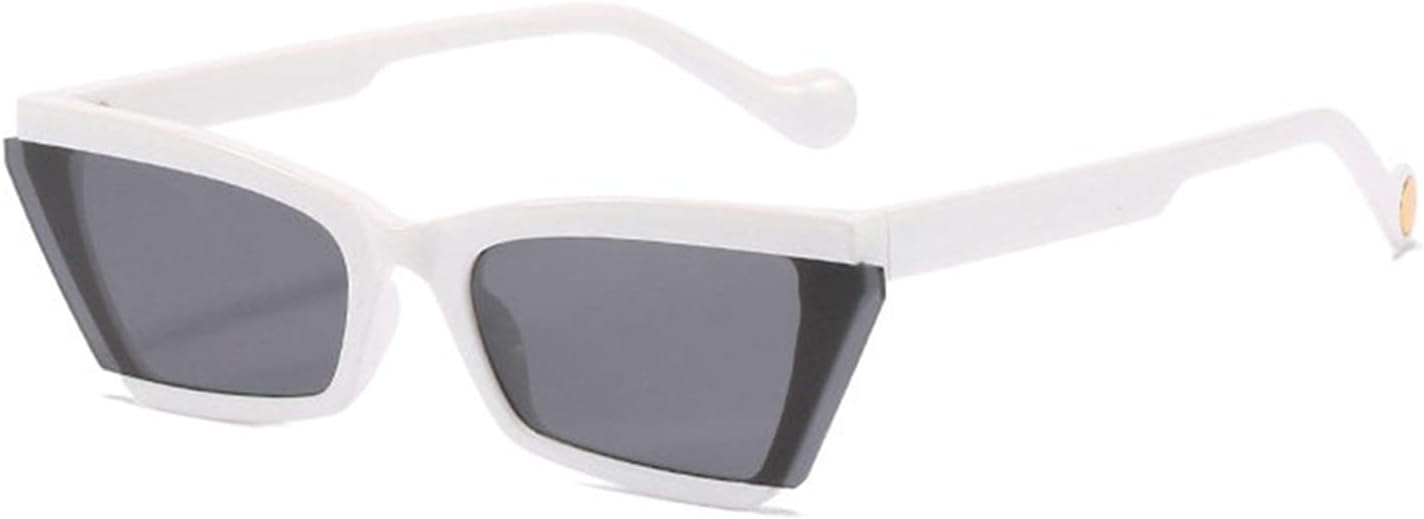 

COTIA Fashion Женские стильные уникальные солнцезащитные очки в стиле «кошачий глаз» в уличном винтажном стиле. Солнцезащитные очки с защитой от УФ-излучения UV400, White