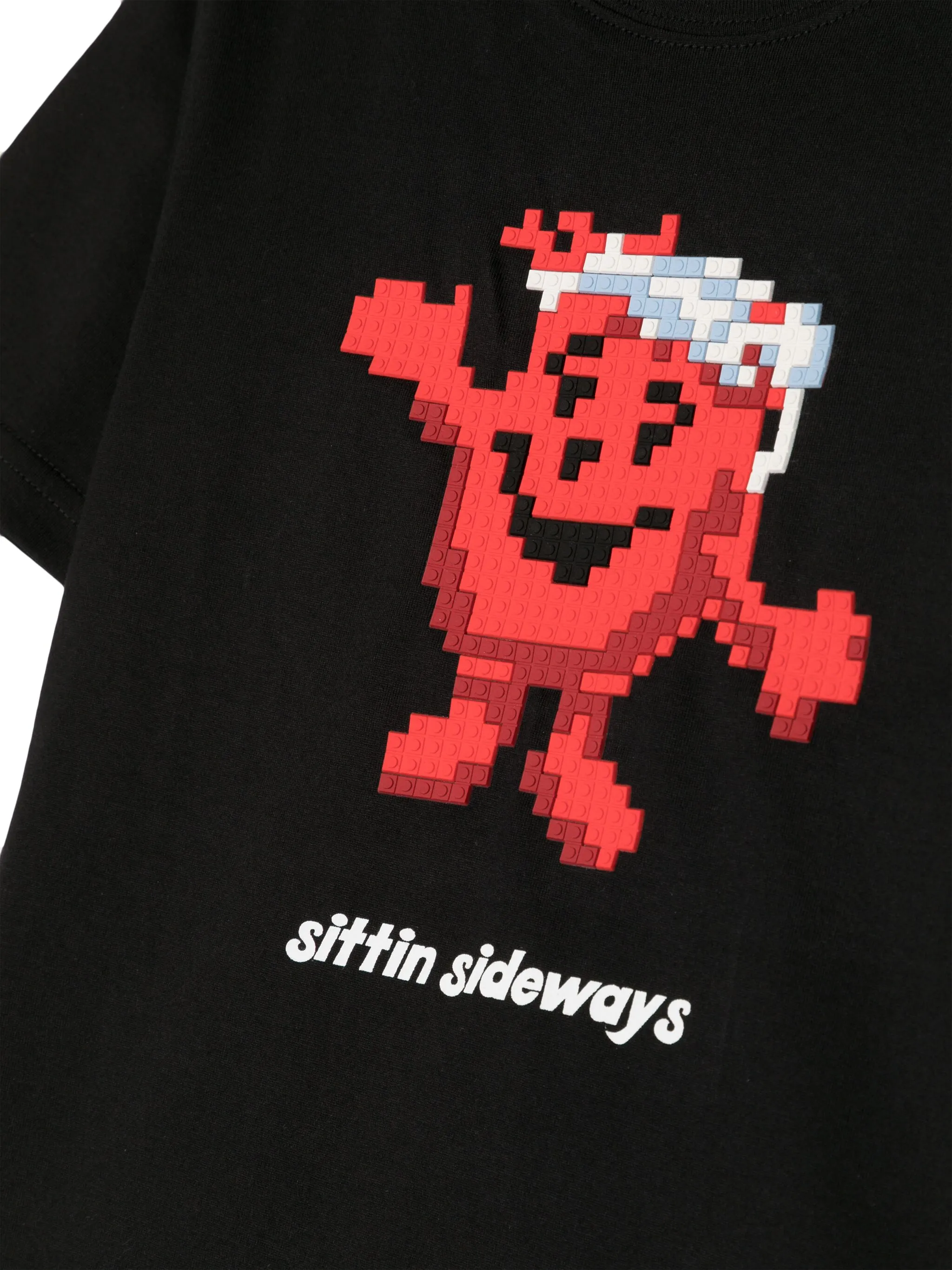 Футболка Sittin Sideways с графичным принтом Mostly Heard Rarely Seen 8-Bit, черный — фото 3