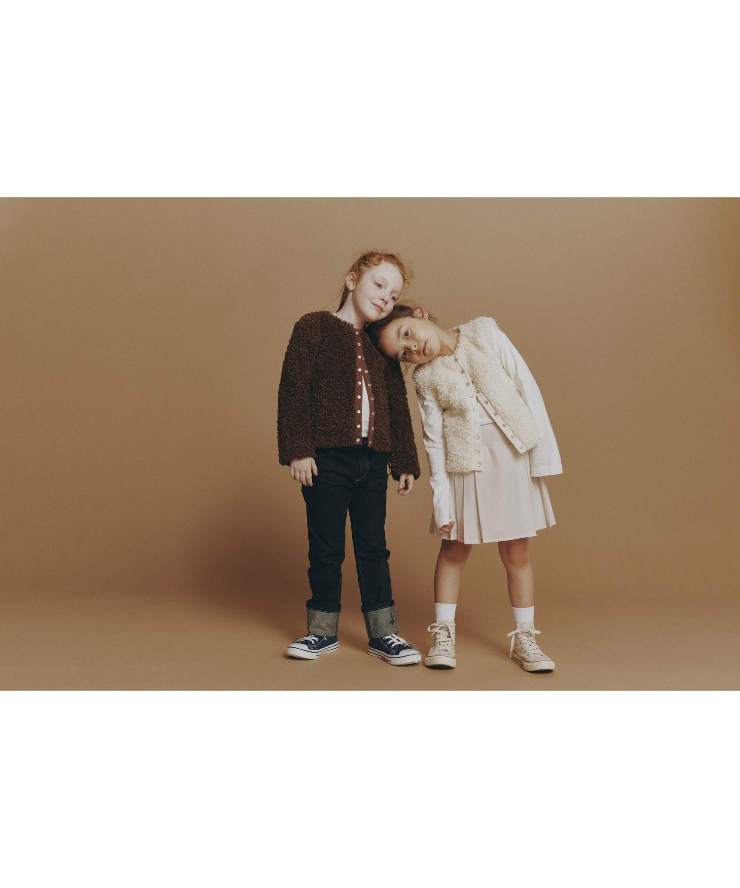 Детская мини-юбка из стеганого материала Agnes b. ENFANT, Beige — фото 4