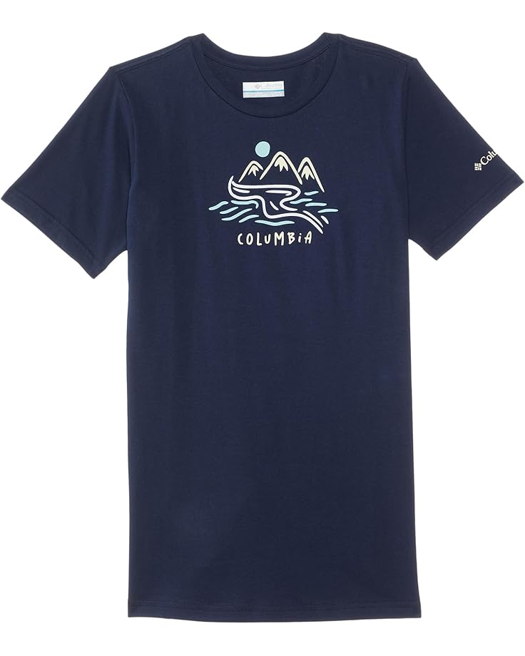

Рубашка Columbia Kids Mission Lake Short, цвет Collegiate Navy/Weaving Waterscape