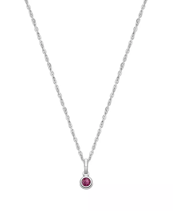 

Детское колье из стерлингового серебра с камнями по знаку зодиака для девочек, 12-14 дюймов Tiny Blessings, february