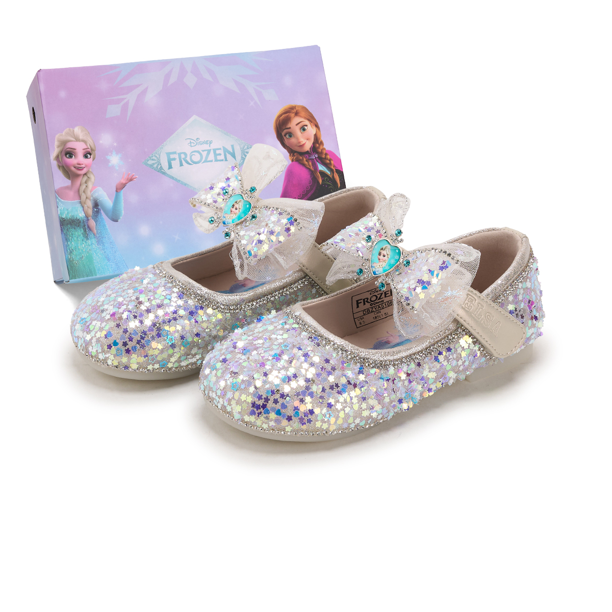 

Замороженные детские кожаные ботинки для дошкольников Disney, бежевый