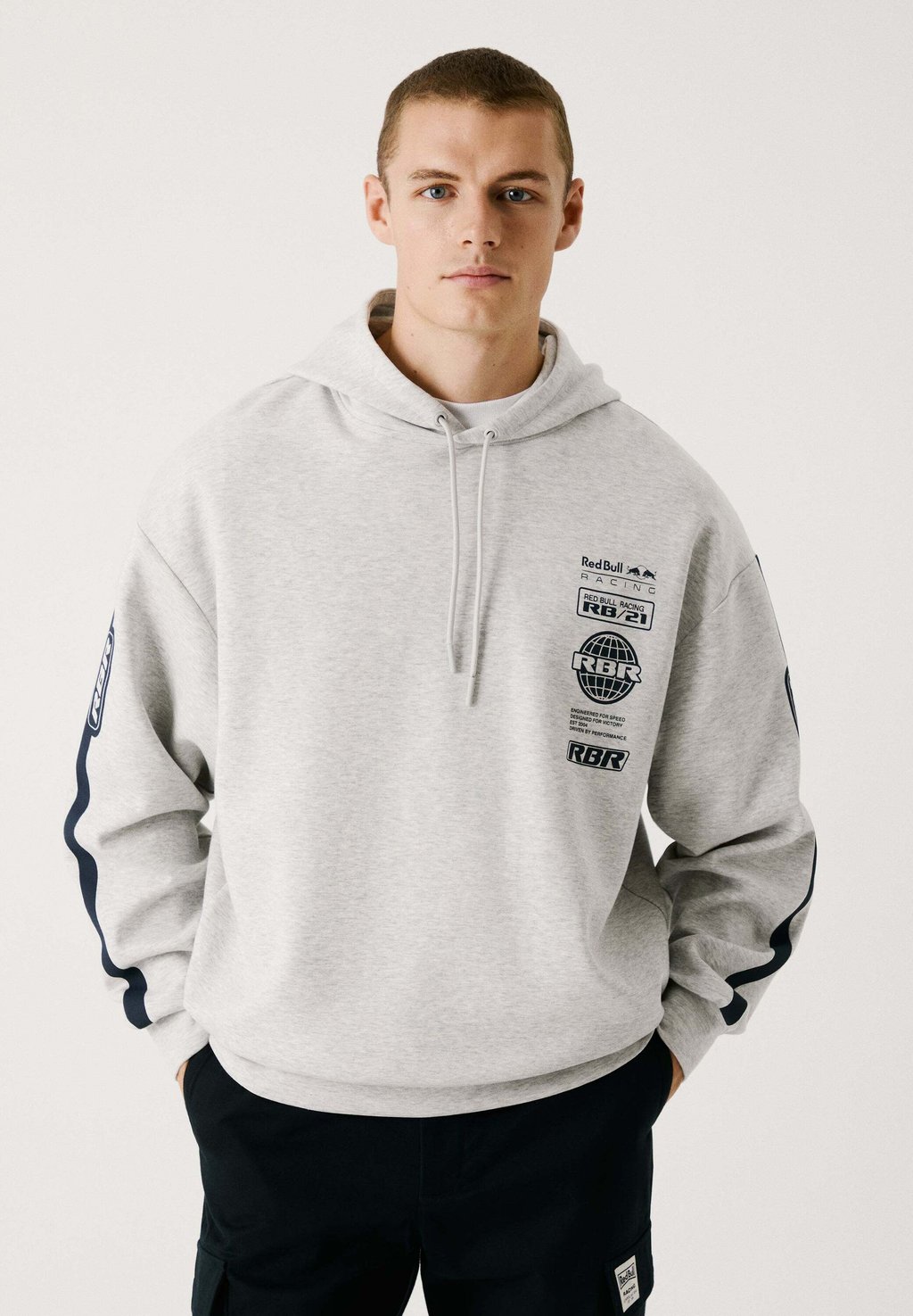 

Толстовка с капюшоном LOGO STACK Red Bull Racing x Pepe Jeans, серый