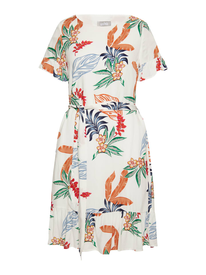 

Платье до колена Usha Kleid, цвет Wollweiss Mehrfarbig