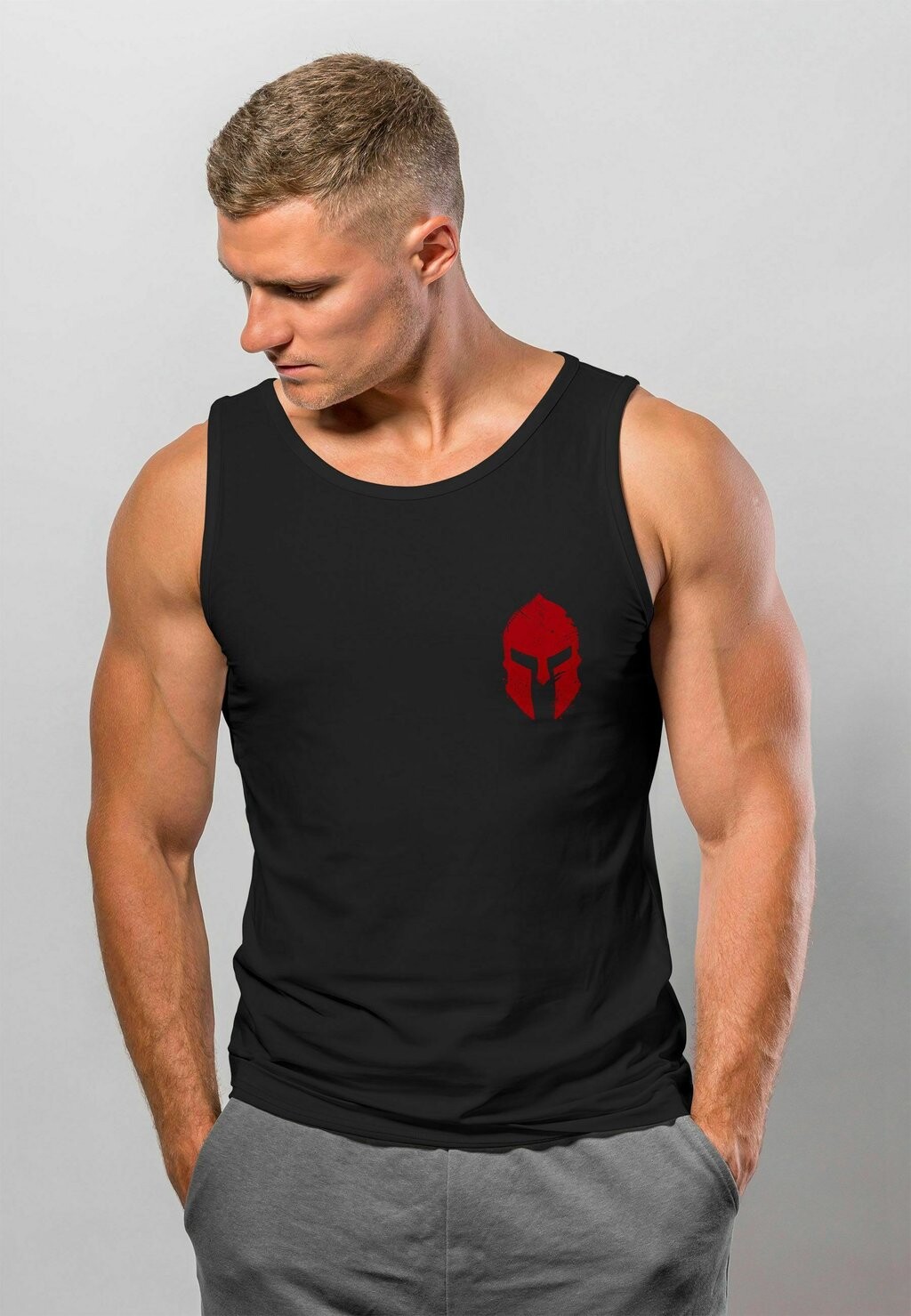 

Топ LOGO SPARTANER GLADIATOR KRIEGER FASHION GYM STREETSTYLE MUSKEL Neverless, цвет schwarz rot