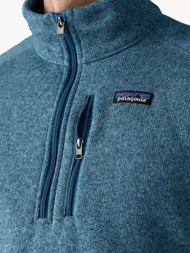 Флисовая куртка Better Sweat с застежкой-молнией на четверть длины Patagonia, Light Blue — фото 4