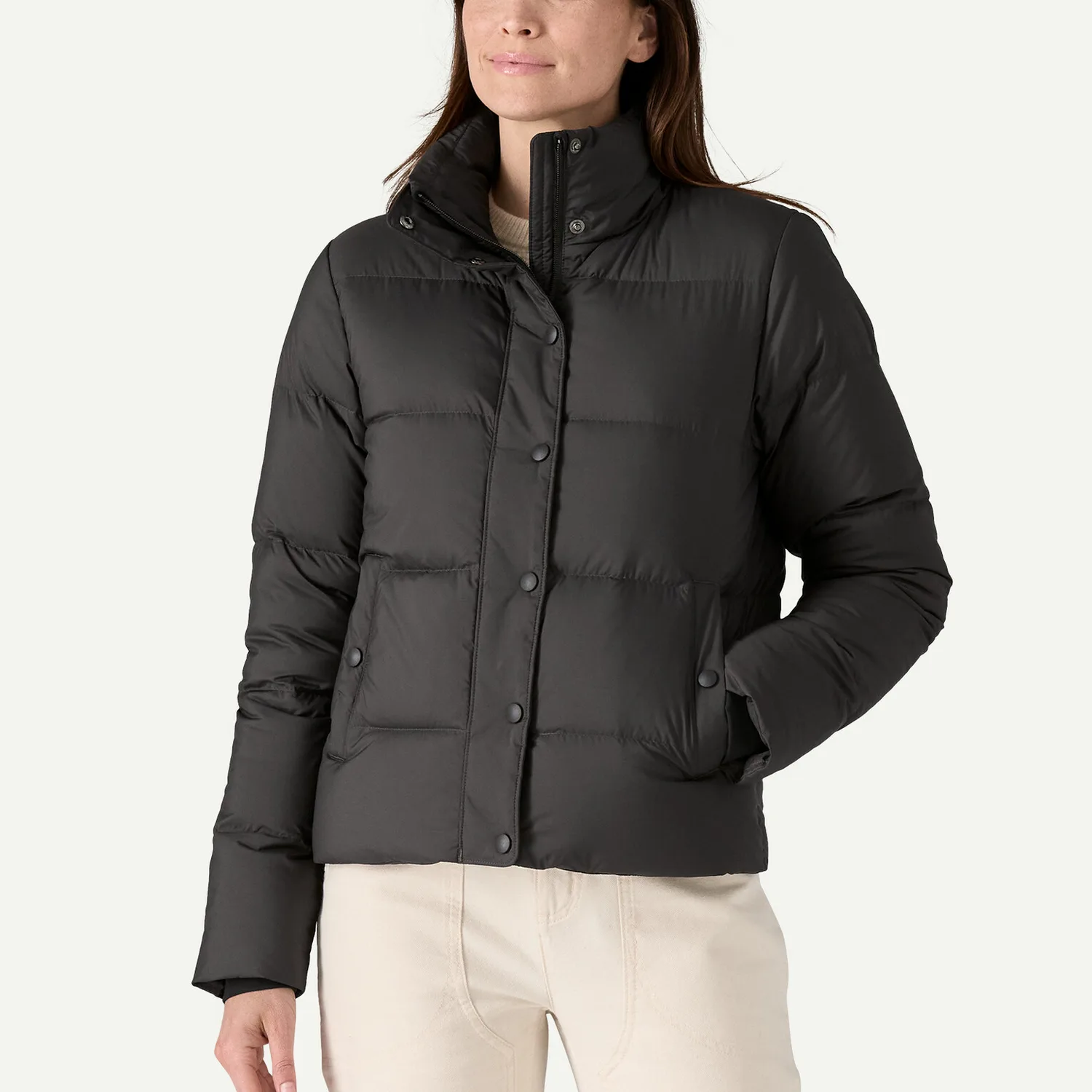 Женская бесшумная пуховая куртка Patagonia, Thermal Blue/Thermal Blue — фото 4