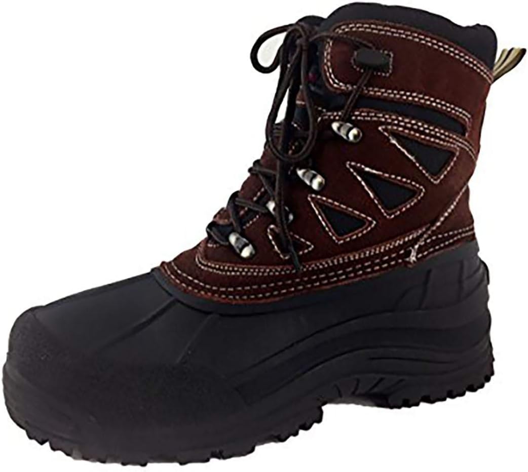 

Мужские теплые зимние снежные ботинки, водонепроницаемые, с утеплителем, на шнуровке Labo Pro, коричневый