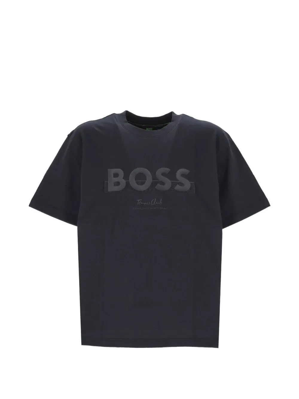 Хлопковая футболка с логотипом Boss, черный
