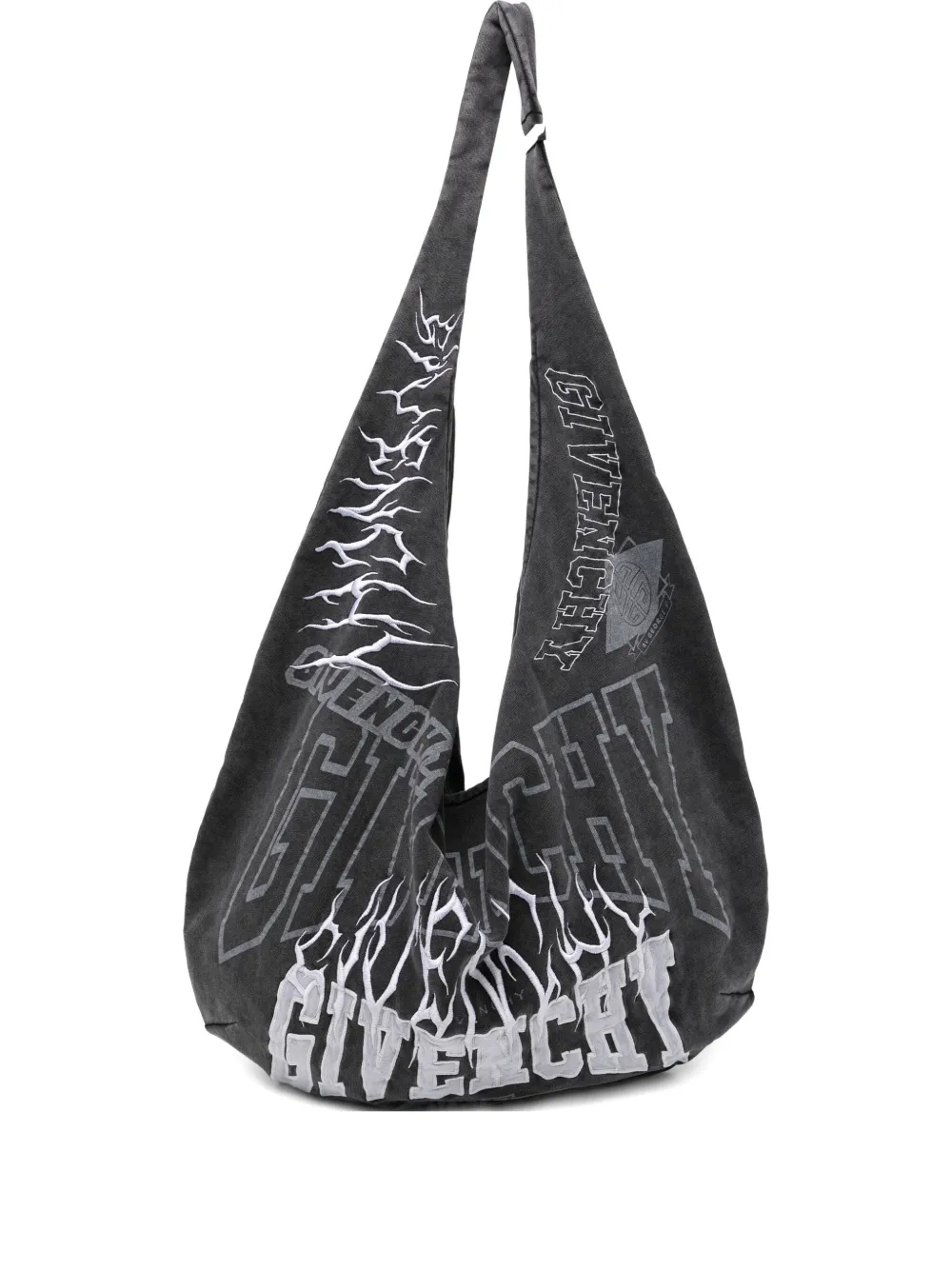 

Сумка через плечо с вышитым логотипом Givenchy, серый
