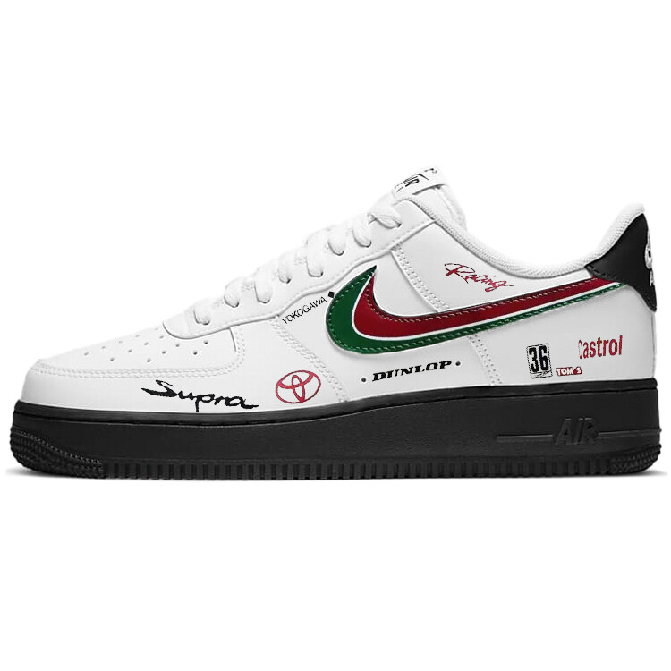 

Кроссовки Nike Air Force 1 Skateboarding Shoes Men Low-top White/Green/Red, красный