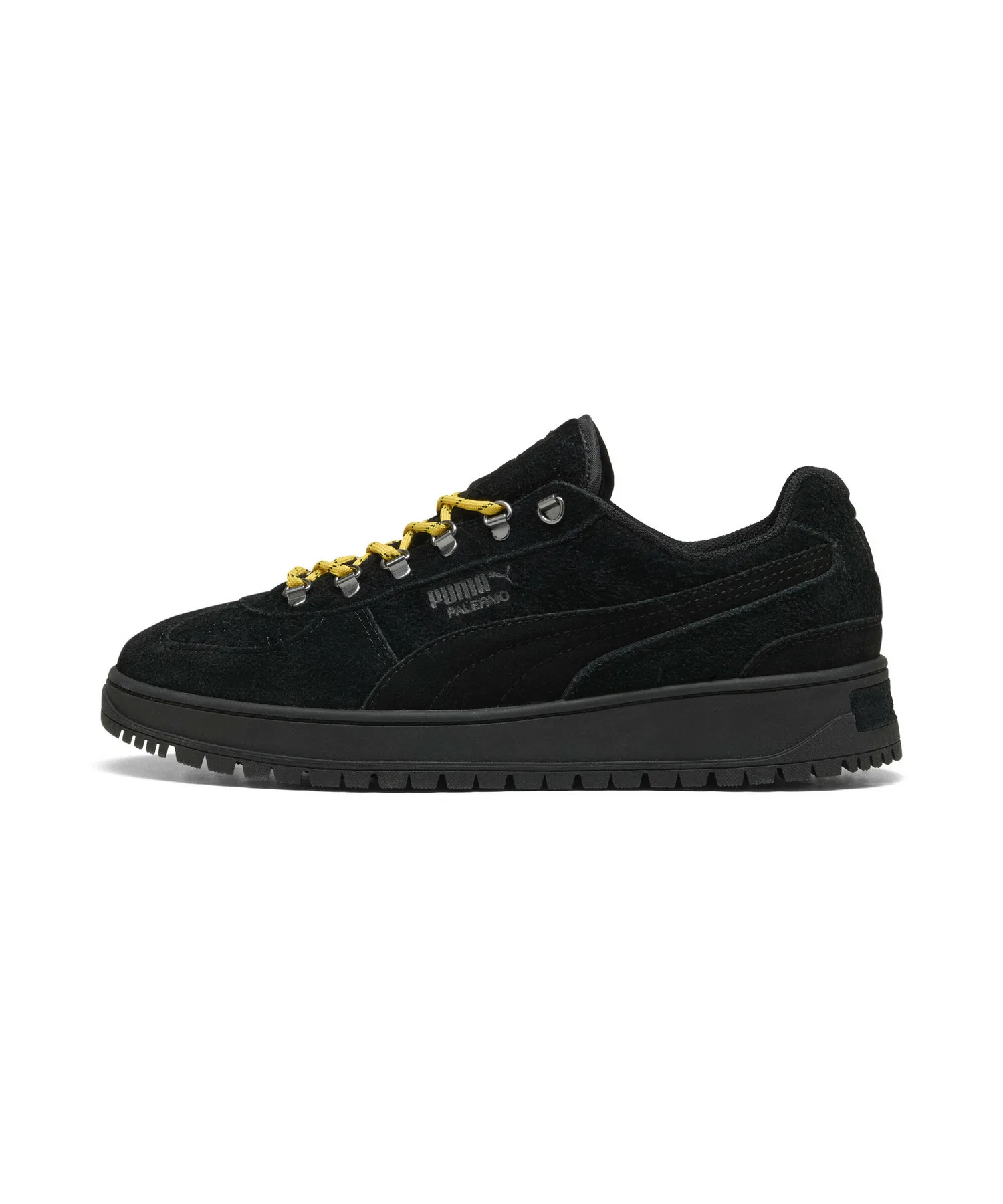 Унисекс кроссовки PUMA Palermo Alpino Fuzzy чёрные с жёлтым — фото 4