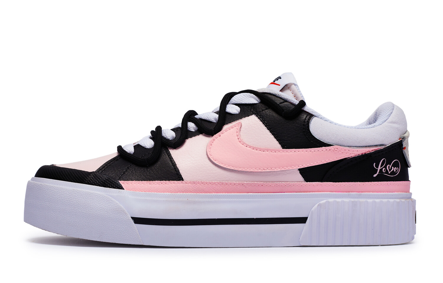 

Кроссовки Nike Court Legacy Skateboarding Shoes Women's Low-top Pink, черный/розовый