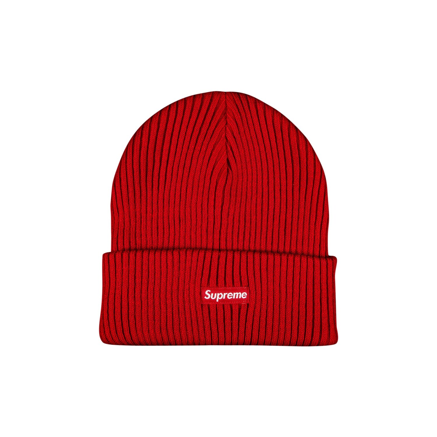 

Шапка-бини Supreme в широкую рубчик, Красная
