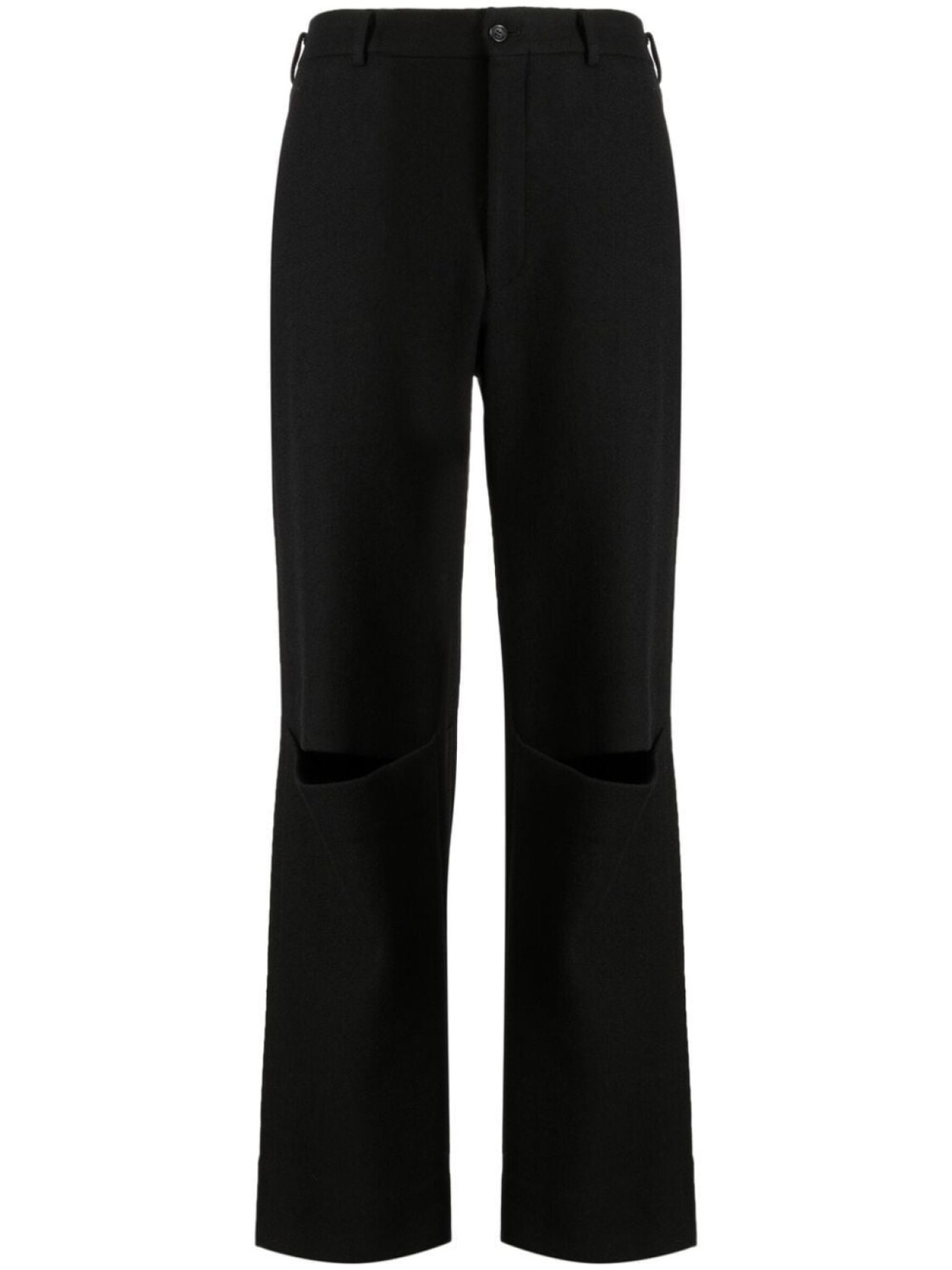 

Comme des Garçons Homme Plus прямые брюки с вырезами, черный