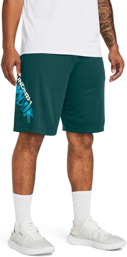 

Мужские шорты Under Armour Tech Wordmark, (449) Hydro Teal/White