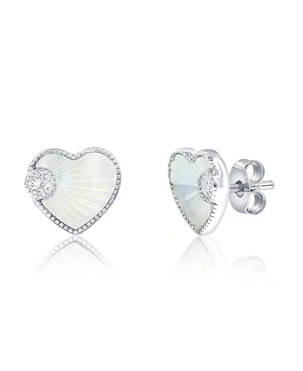 

Стерлинговое серебро, кулон в форме сердца и фианиты Caribbean Treasures, silver