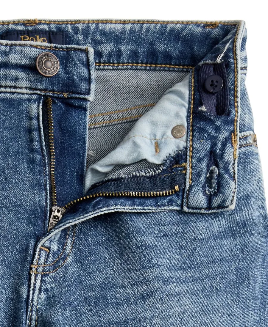 Джинсы-клеш из эластичного денима для девочек 7-16 лет Polo Ralph Lauren, Kindal Wash — фото 3