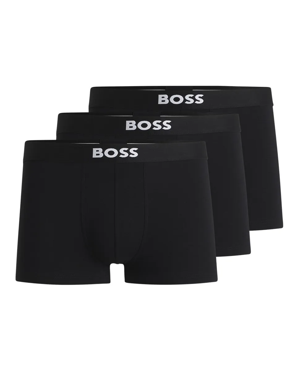 

Упаковка из трех хлопковых трусов-боксеров Boss, черный