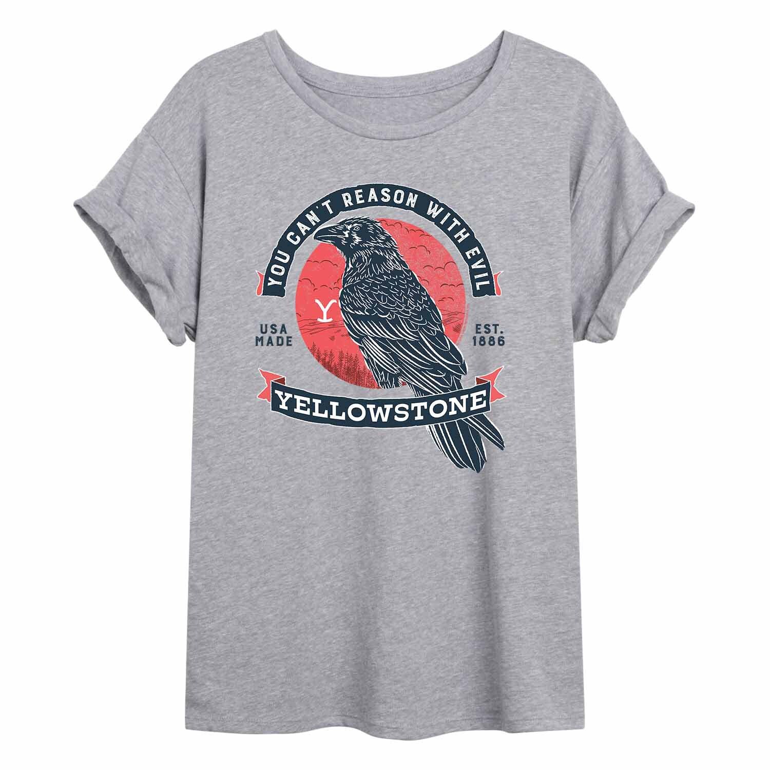 

Футболка с струящимся рисунком Yellowstone Evil Crow для юниоров Licensed Character