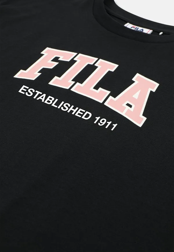 Одежда rifredi, укороченная футболка свободного кроя с графическим принтом. Fila, Black — фото 3