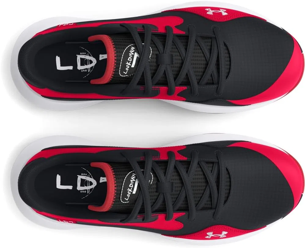 Мужские баскетбольные кроссовки Under Armour UA Lockdown 7 Low, Red — фото 4