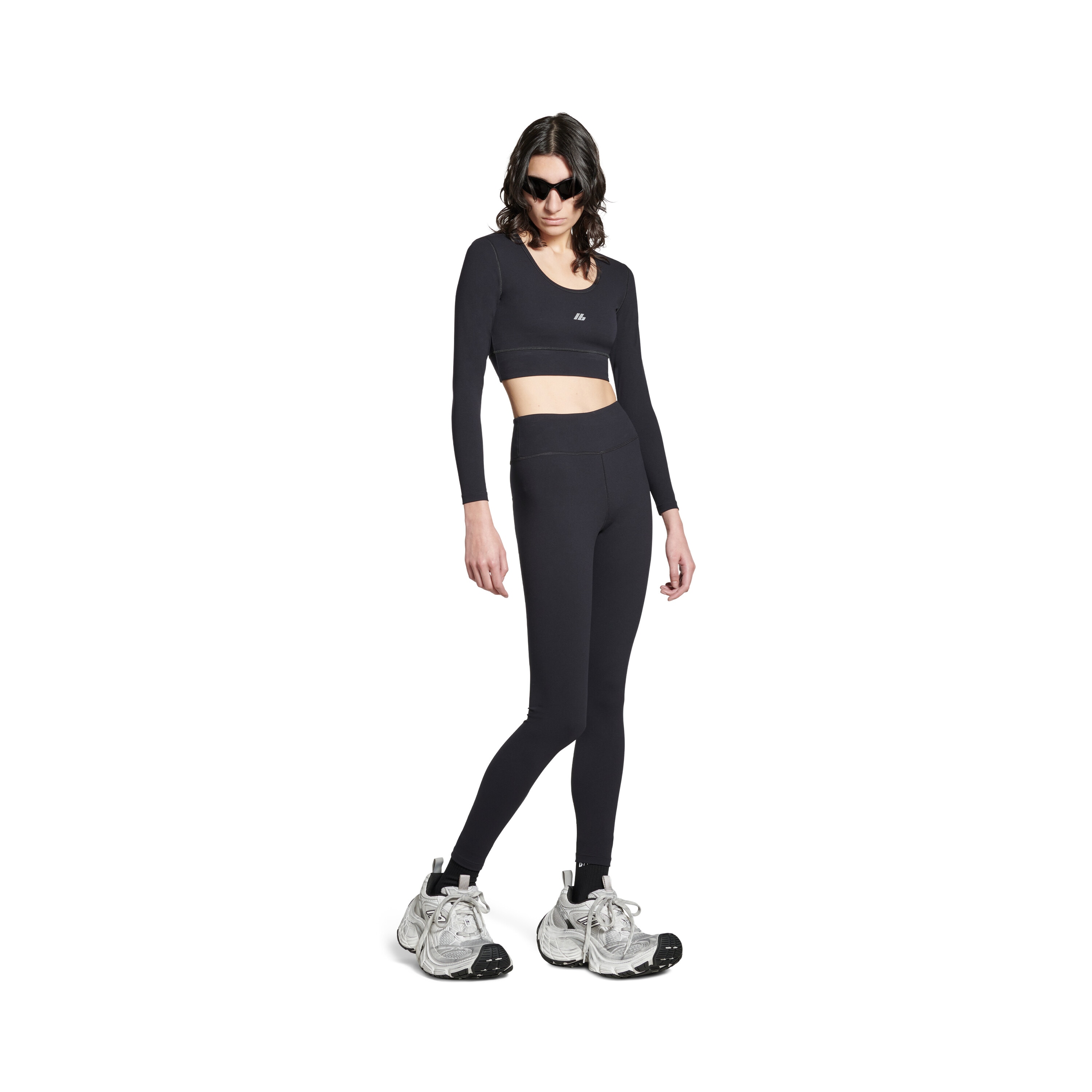 

Леггинсы Activewear из черного матового спандекса BALENCIAGA, черный