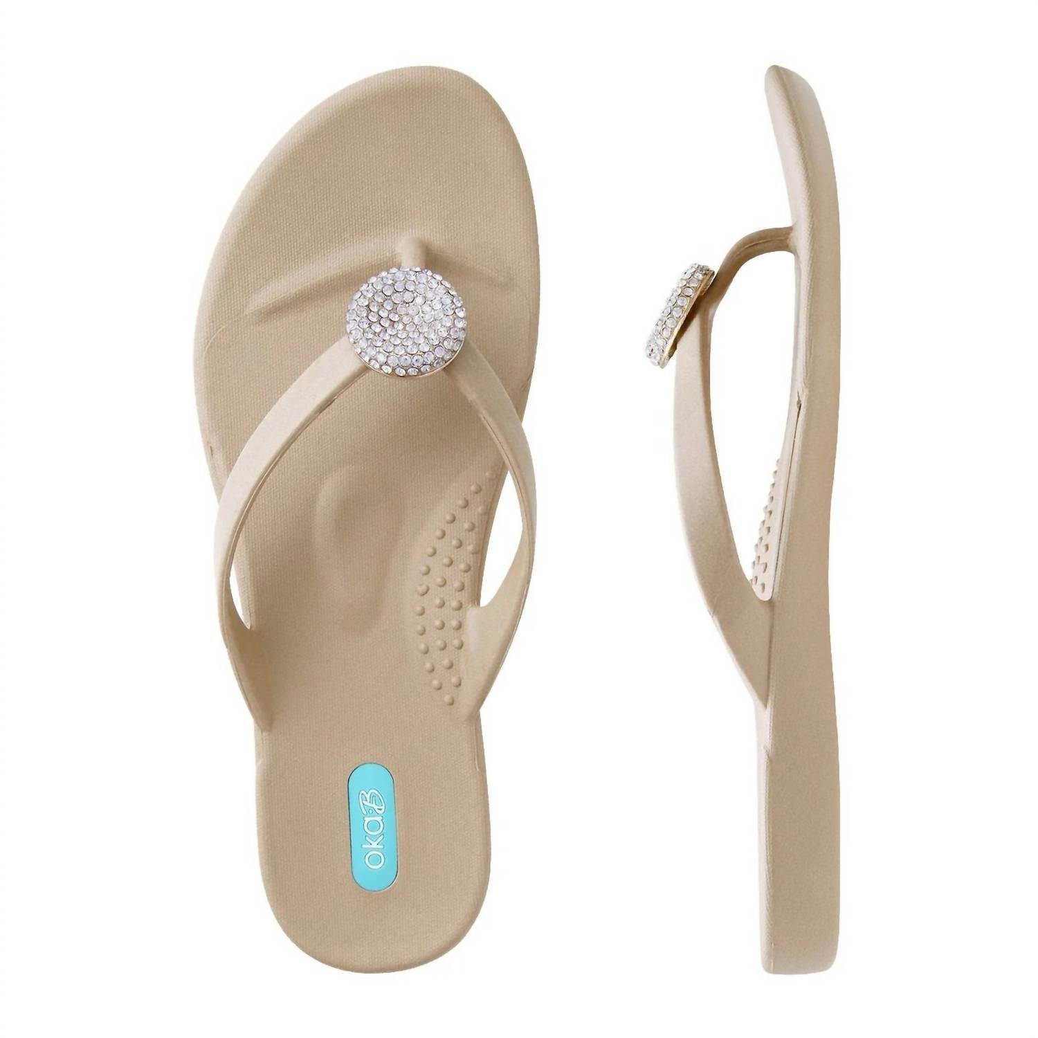 Женские шлепанцы Lucky Flip Flops в цвете чай Oka-B, Chai