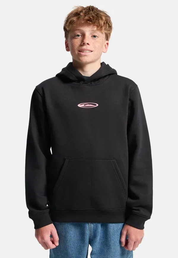 Толстовка с капюшоном Quiksilver Quik globe hood (pks0), черно-розовый