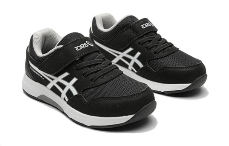 Низкие детские повседневные кроссовки Black White Kids' Asics — фото 2