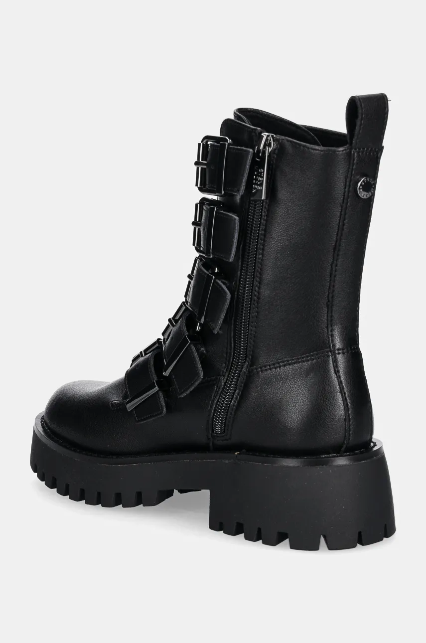 Женские ботинки Steve Madden кожаные байкерские, черный — фото 4
