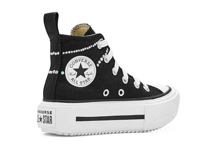 Кеды Converse Kids Chuck Taylor All Star Lift Platform Polka Dots, Black/Lt Shocking Orchid/White — фото 4