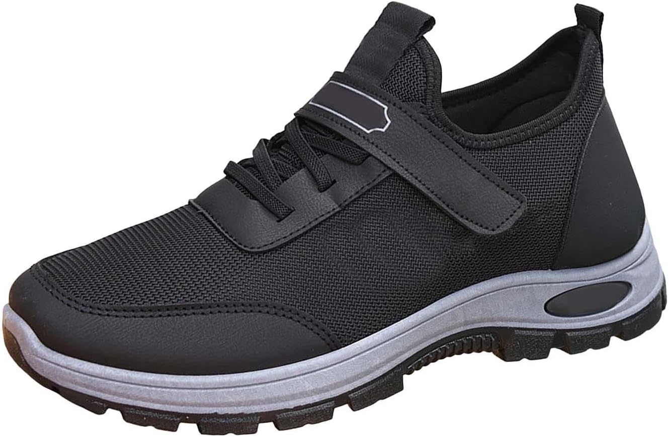 

Кроссовки для мужчин Комфортные легкие кроссовки Стойка для обуви для мужской спальни с легкой шнуровкой Теннисные кроссовки для ходьбы Generic, черный