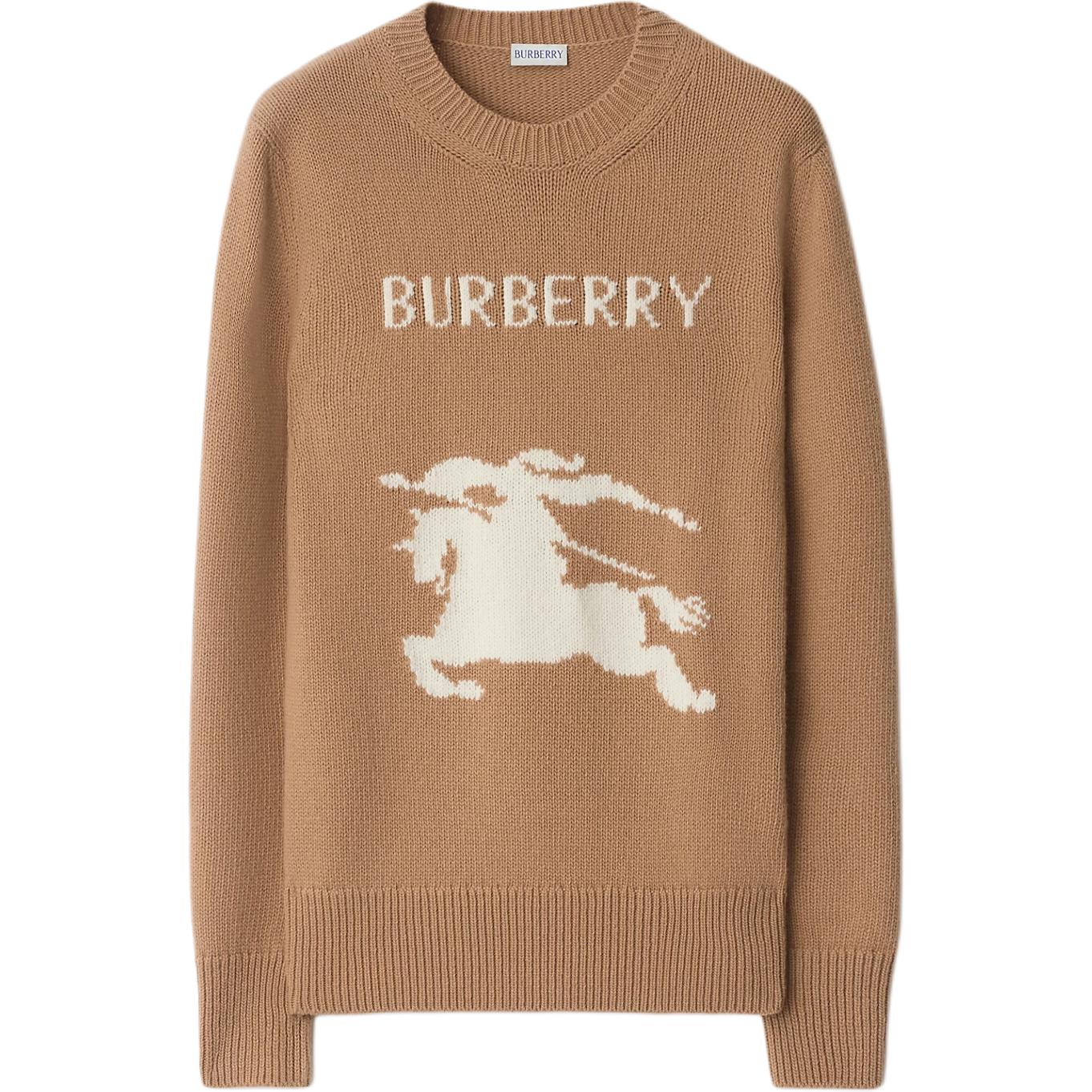 

Свитер с логотипом Burberry, светло-коричневый