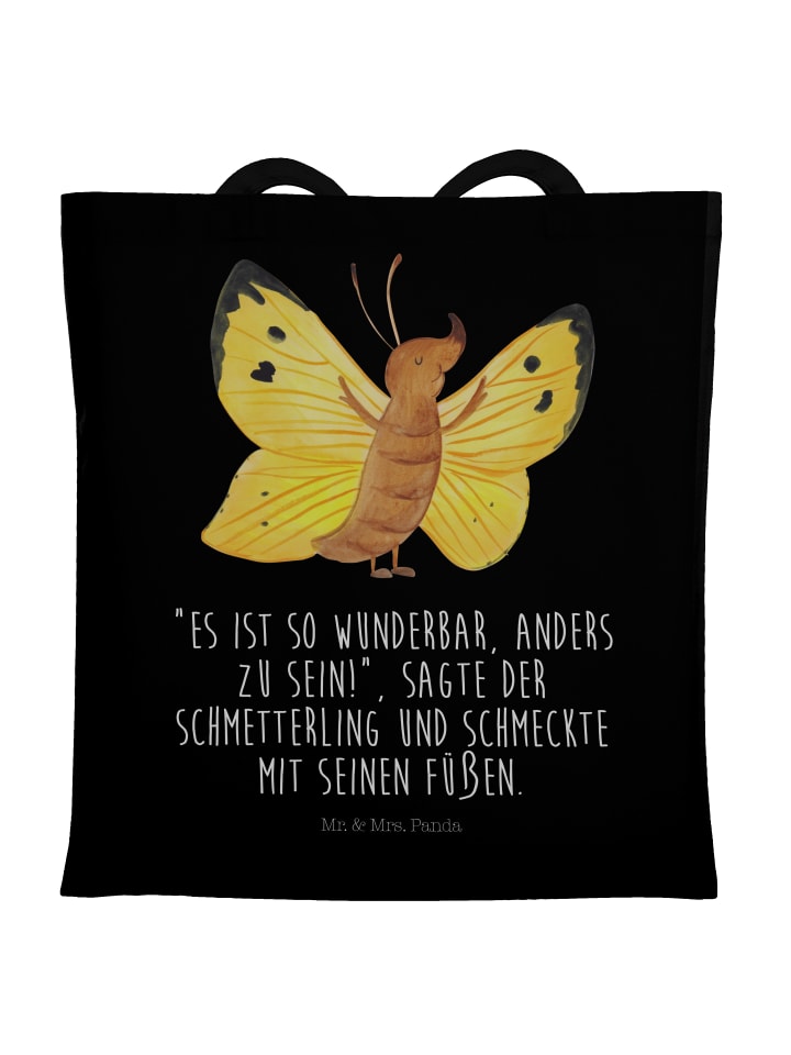 

Mr. & Mrs. Panda Сумка для покупок с бабочками и рисунком лимонной бабочки... черного цвета