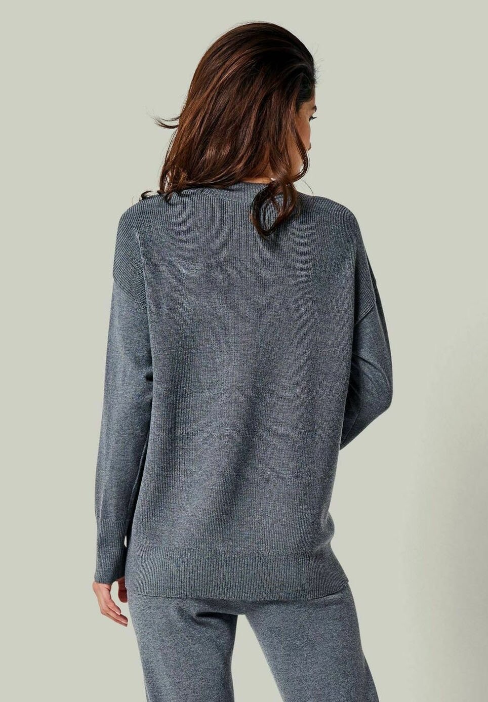 

Джемпер BELLA MERINO WOLLE LANGARM PULLOVER MIT RUNDHALS YOU LOOK PERFECT, антрацит