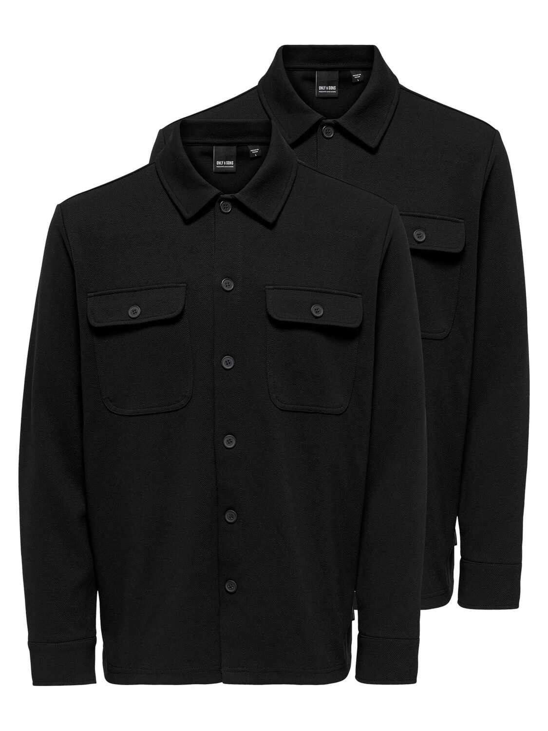 

Only & Sons Рубашка на пуговицах 'Newkodyl' черного цвета, Regular fit