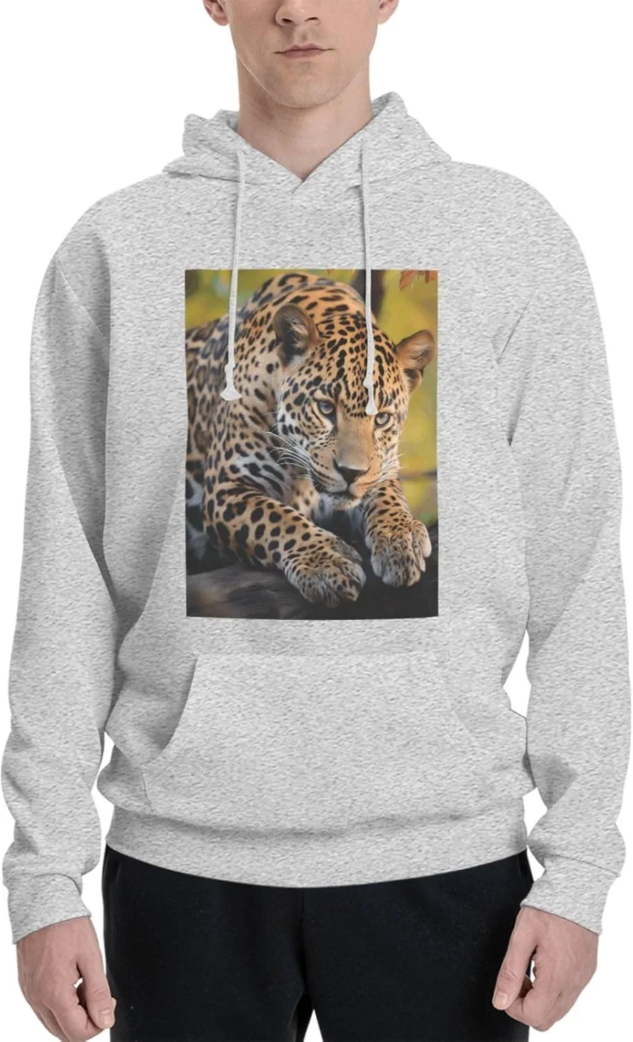 

Мужская флисовая толстовка с капюшоном African Leopard LKWSCGHM