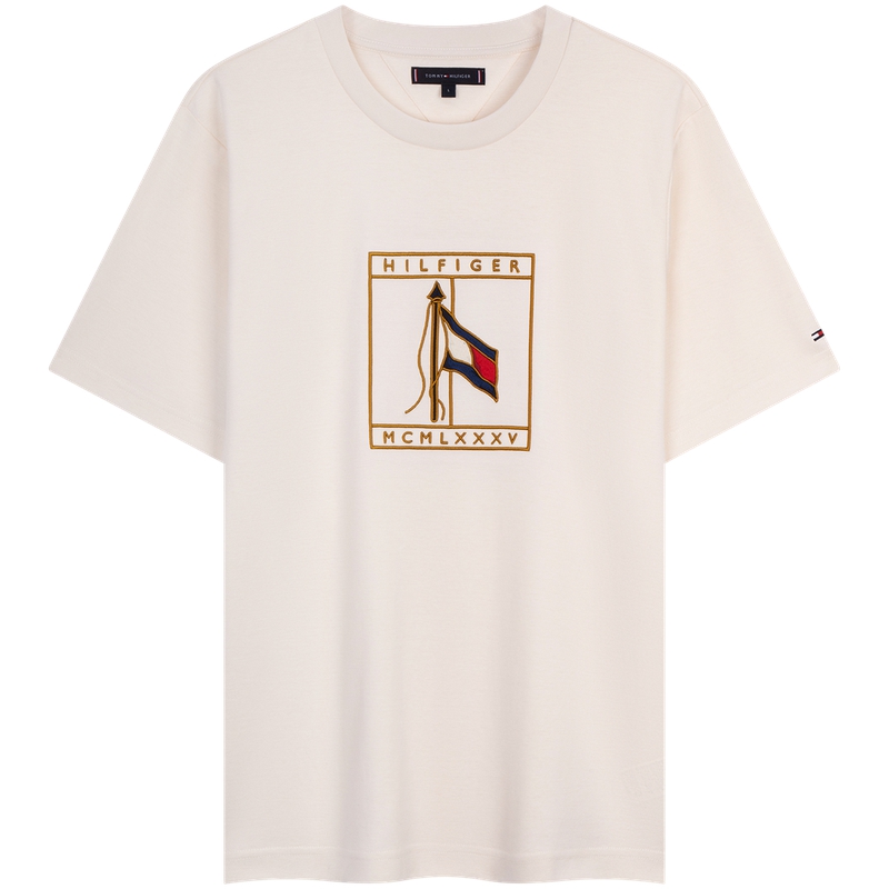 

Футболка мужская Tommy Hilfiger, экрю, Белый, Футболка мужская Tommy Hilfiger, экрю