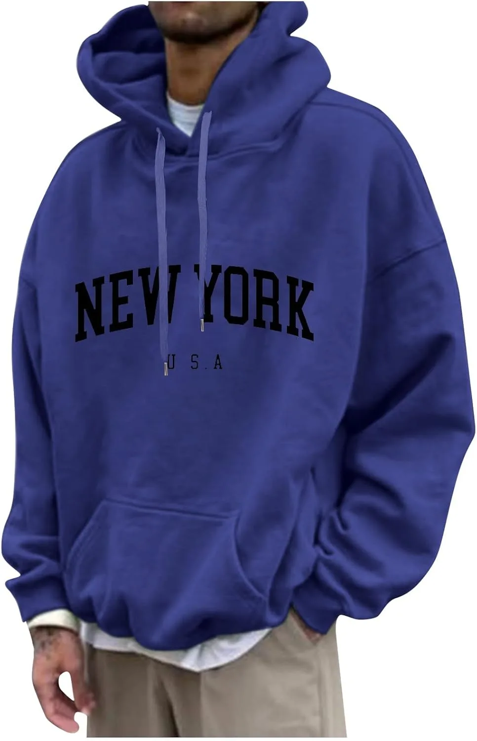 

Мужская худи DuDubaby с принтом, свободная, оверсайз