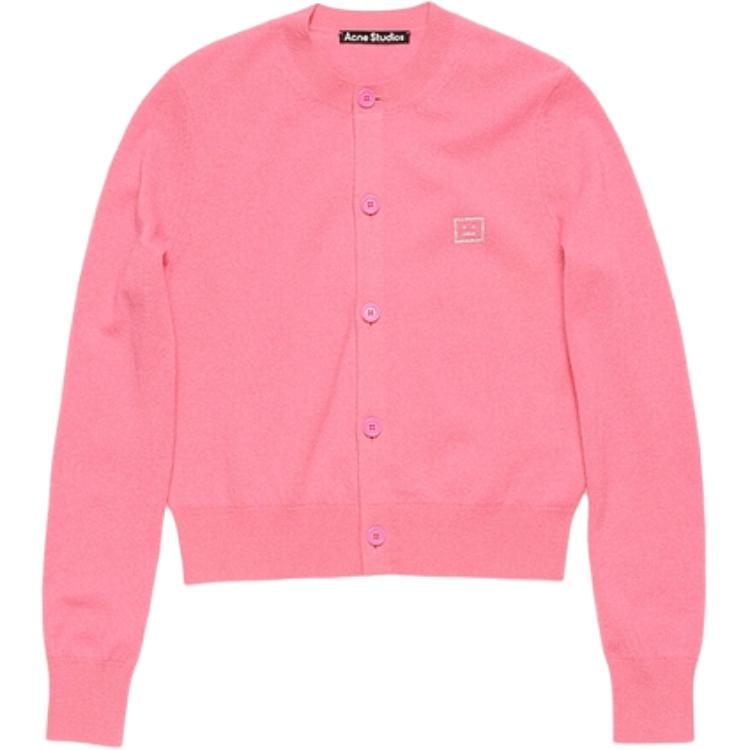 

Футболка с логотипом Шерстяной кардиган Acne Studios, Танго Пинк