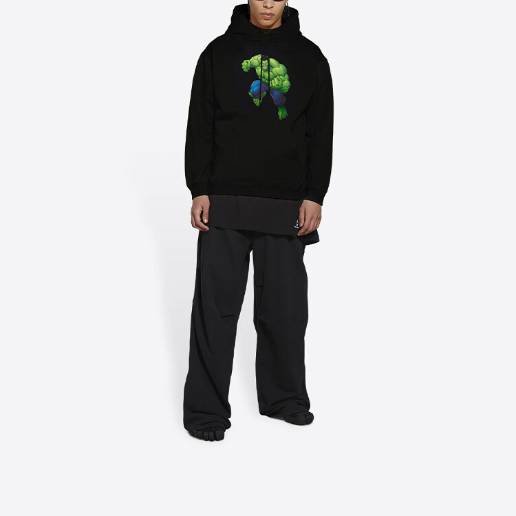 Толстовка мужская Balenciaga Hulk 2021, черный — фото 3