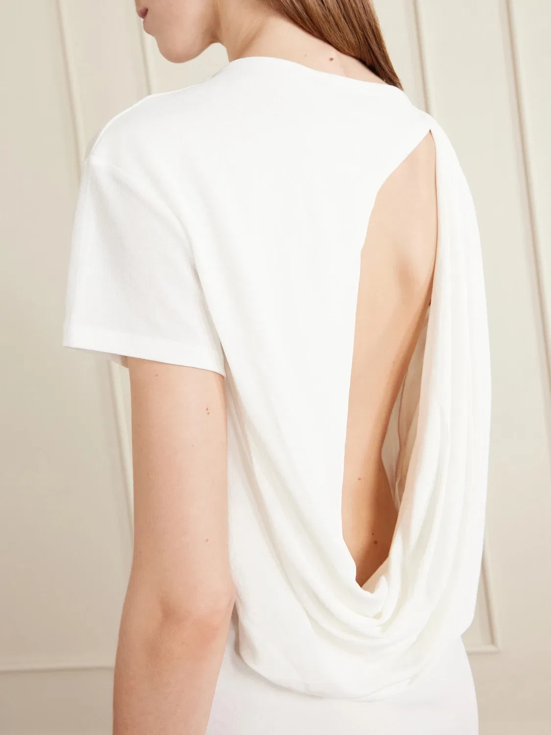 Мини-платье из крепа La Robe Mistral с открытой спиной JACQUEMUS, белый — фото 4
