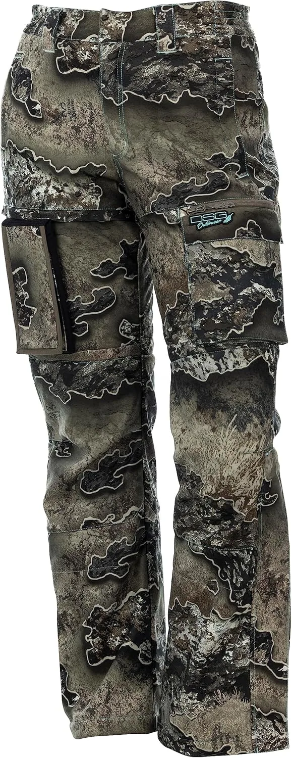 

DSG Outerwear Ava 3.0 Camouflage Hunting Pants для женщин — водонепроницаемые с контролем запаха, карманом-карго и съемным чехлом DOING SOMETHING GREAT