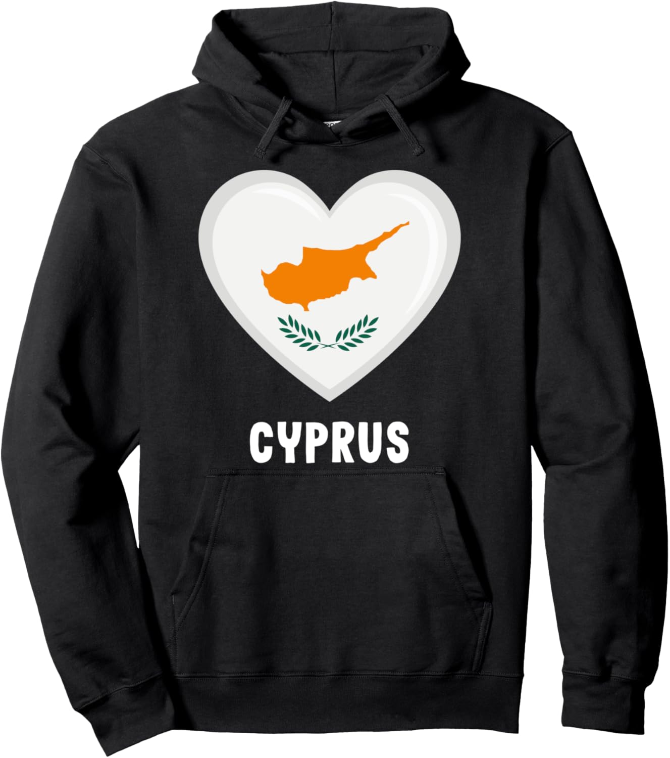 

Толстовка с флагом Кипра, Толстовка с изображением флага Кипра Cyprus Flag Clothing, черный